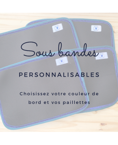 Personnalisables - Sous bandes Maille 3D finition paillettes