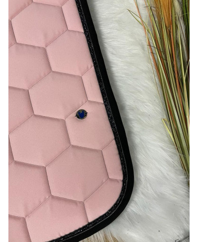 Tapis dressage rose pâle et...