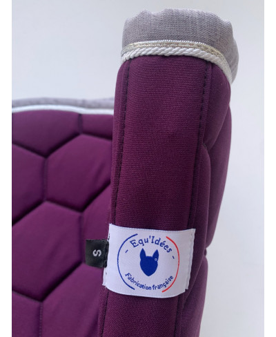 Tapis poney Prune et gris chiné