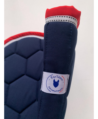 Tapis shetland marine et rouge