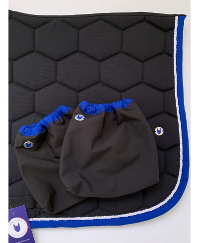 Protèges étriers Noir et Bleu Roi (716)