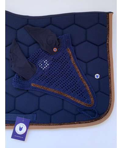 Bonnet Long FULL, Marine et Paillettes chocolat