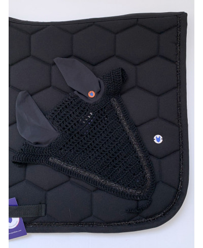 Bonnet Long COB, Noir et Paillettes noires