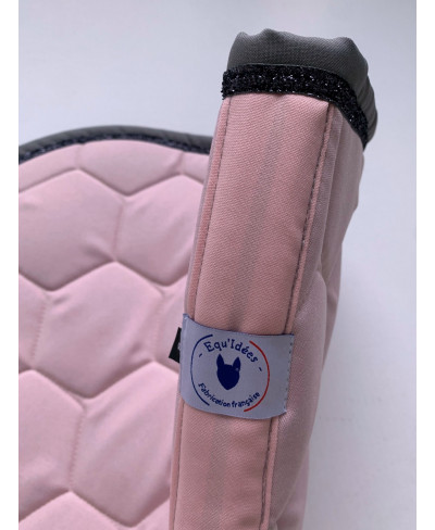 Tapis poney Rose poudré et gris
