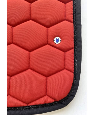Tapis dressage Terracotta et paillettes noires