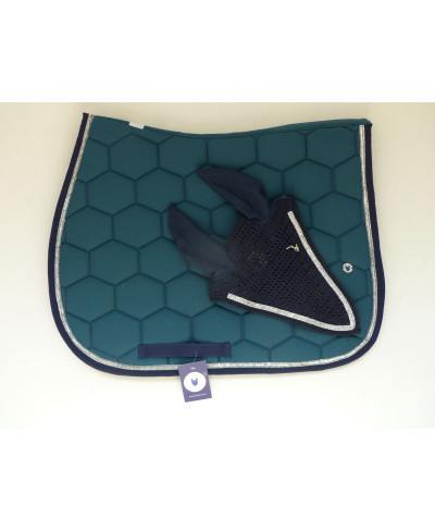 Bonnet Long COB, Marine et Paillettes Argent