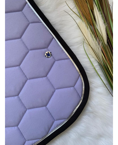 Tapis Lilas noir et cuir...